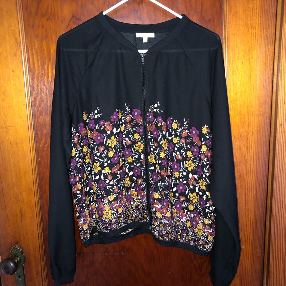 Floral Bomber Jacket